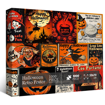 Puzzle poster retrò di Halloween puzzle 1000 pezzi